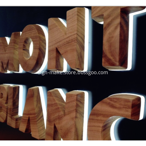 Outdoor Lighted Channel Letters Backlit Metal Sign
